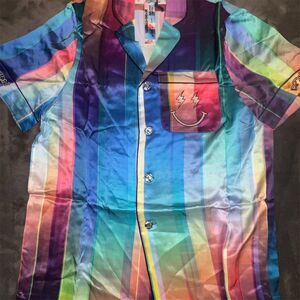 Felipe Pantone x J Balvin Rainbow Satin Shirt & Pants Set Unisex MD